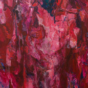 Kais Salman, Red carpet (detail), 2025. Courtesy of Ayyam Gallery