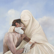 The caress, 2015, Huile sur toile/oil on canvas, 180 x 160 cm