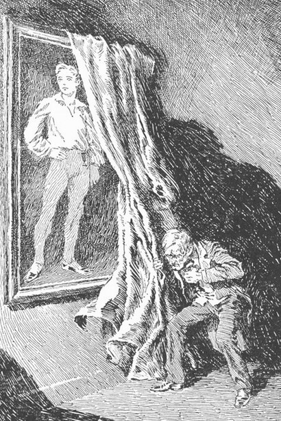 Ilustración para El retrato de Dorian Gray. Lui Trugo, 1931