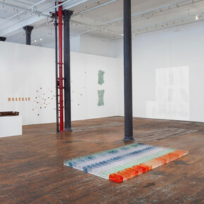 Lucy Skaer, Stacks and ledgers, exhibition view. Courtesy of Peter Freeman, Inc.