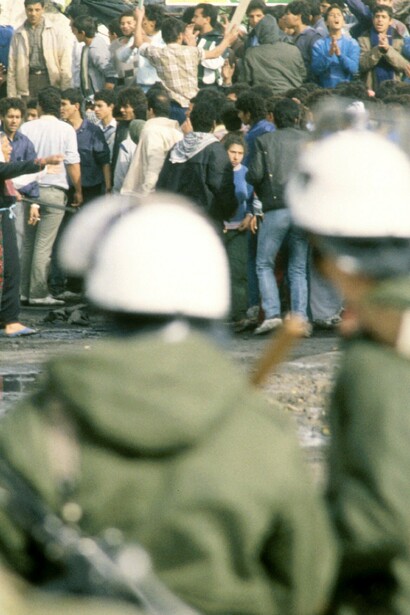 Intifada en la franja de Gaza, fotografía de 	
Efi Sharir tomada el 21 de diciembre de 1987