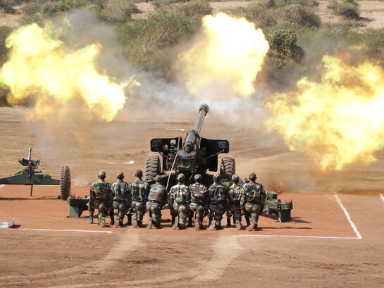 Indian Artillery conducts a powerful firepower demonstration