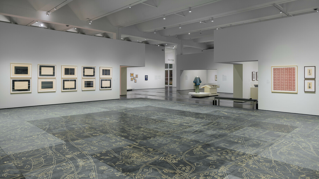Deep cuts: block printing across cultures, exhibition view. Courtesy of Los Angeles County Museum of Art