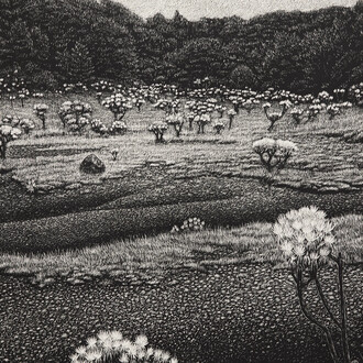 Maryanto, Humming, All the way to Rhino (MT. Pangrango) (detail), 2025. Courtesy of Yeo Workshop 