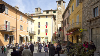 Piazza Fortebraccio, Montone PG, Umbria, Italy