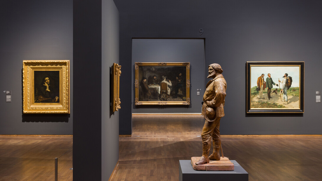 Gustave Courbet, Realist und rebell, ausstellungsansicht. Mit freundlicher genehmigung des Leopold Museums