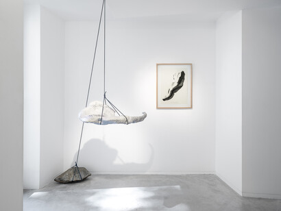 Capucine Vever, Là où s'effondrent les dragons, vue d'exposition. Avec l'aimable autorisation de la Galerie Eric Mouchet