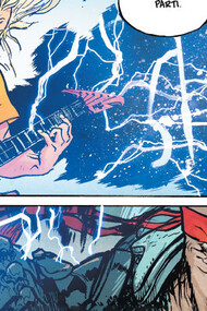 "Murder Falcon", graphic novel. L’opera riesce a rappresentare con successo un discorso vivo e profondo, praticamente autobiografico, in cui l’incredibile battaglia dell’umanità assume rapidamente i contorni di un’allegoria in cui la musica diventa un potentissimo dispositivo per mettere a tacere ansie, timori e paure