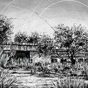 Phillemon Hlungwani Kule hi le ndzhaku I (The past is far away), Charcoal on paper, 51.99 x 59.99 cms