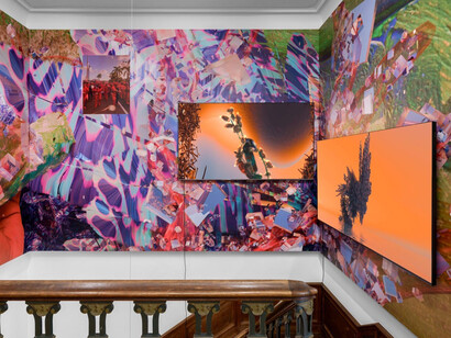 Julien Creuzet, Nos diables rouges, nos dérives, vista da exposição. Cortesia de Mendes Wood DM