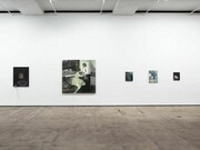 Installation view of Meshes of the Afternoon, a group exhibition of paintings, photo by Jason Mandella