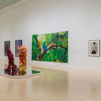 Installation view of Fictions of display, June 29, 2025–January 4, 2026 at MOCA Grand
Avenue. Courtesy of the Museum of Contemporary Art (MOCA). Photo by Jeff McLane
