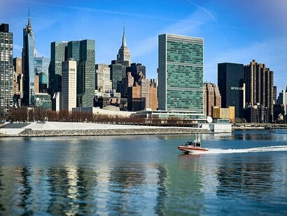 The UN headquarters in New York reflects the tension between global ideals and national interests
