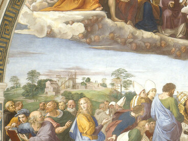 Rafael, Disputa del Sacramento (detalle), 1509