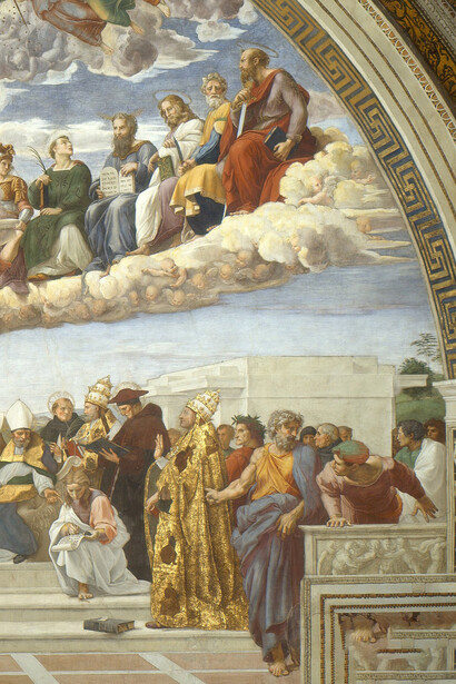 Rafael, Disputa del Sacramento (detalle), 1509