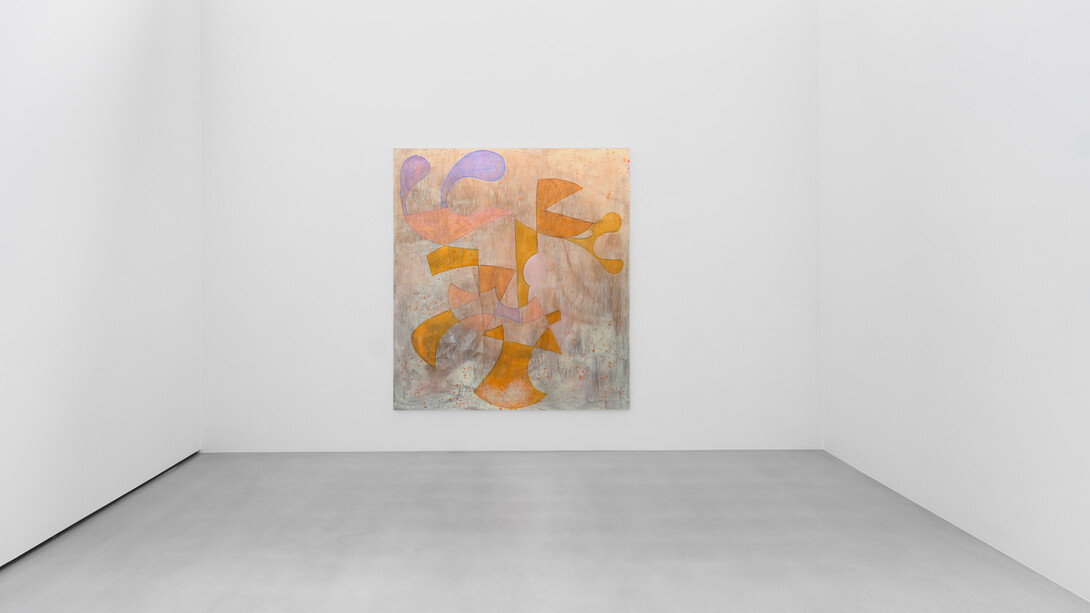 Charline von Heyl, vue de l’exposition. Avec l’aimable autorisation de la Galerie Xavier Hufkens