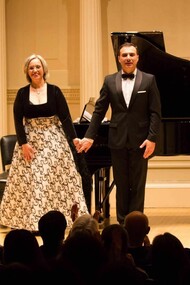 Carles and Sofia in a recital at Carnegie Hall in New York