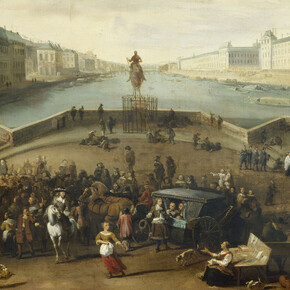 Hendrik Mommers, Vue de Paris et de la Seine depuis le Pont-Neuf (détail), vers 1665. Avec l'aimable autorisation du Musée Carnavalet