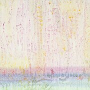 Ion Koman, Figure nel bosco, 2005, tecnica mista su carta e legno, 33 x 33 cm