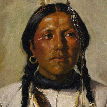 Joseph Henry Sharp, "Caballo corredor", óleo sobre lienzo, 1897