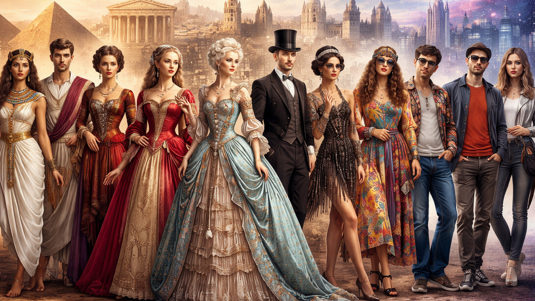 A visual journey through the history of costume, tracing how clothing has evolved alongside social, cultural, and political change