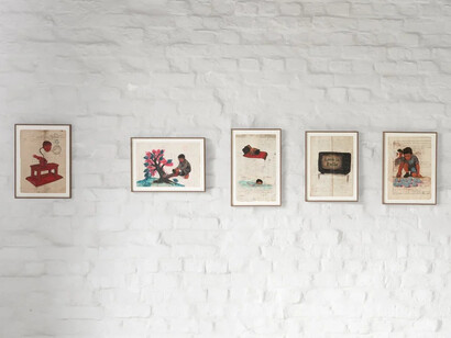 Various artists, Another language from the Middle East, exhibition view. Courtesy of Verduyn Gallery