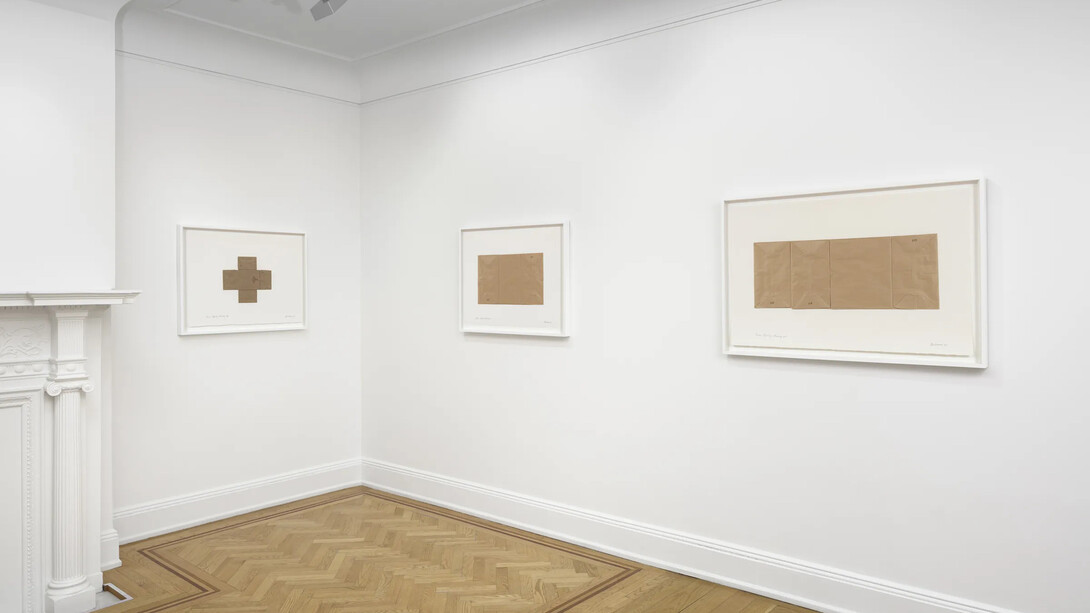 Dorothea Rockburne, Time measures itself, exhibition view. Courtesy of David Nolan Gallery 