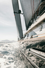 Luxury sailing yacht in Porto Cervo, Sardinia, Italy