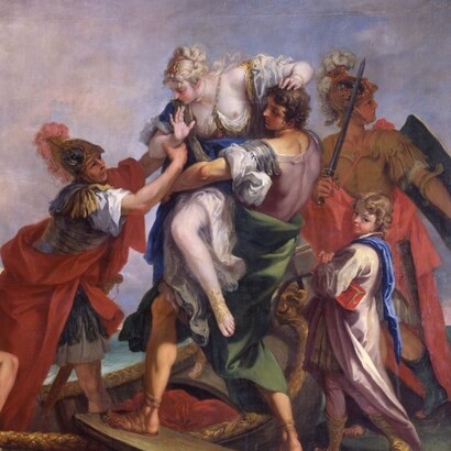 Sebastiano Ricci, "Ratto di Elena", 1700-10, dettaglio 
