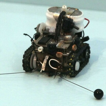 Robot ants on display at the MIT Museum, Cambridge, Massachusetts, USA