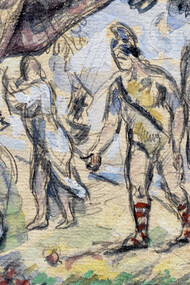 Paul Cézanne (1839–1906) "Eneas y Dido en Cartago", ca. 1875. Acuarela, gouache y grafito sobre papel verjurado beige; Fundación Henry y Rose Pearlman, en préstamo a largo plazo al Museo de Arte de la Universidad de Princeton, New Jersey, EE. UU.