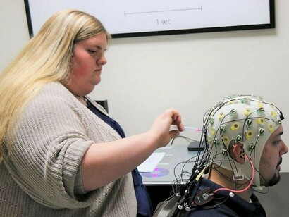 The process of capturing neural signals through electroencephalography