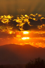 Hazy crazy sunrise clouds