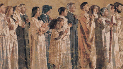 John Nava, Comunión de los Santos, Tapiz de la Catedral de Nuestra Señora de los Ángeles, Los Ángeles, Estados Unidos