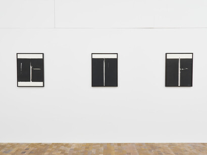 André Marfaing, Ink wash paintings, 1960s - 1980s, exhibition view. Courtesy of Ceysson & Bénétière Gallery