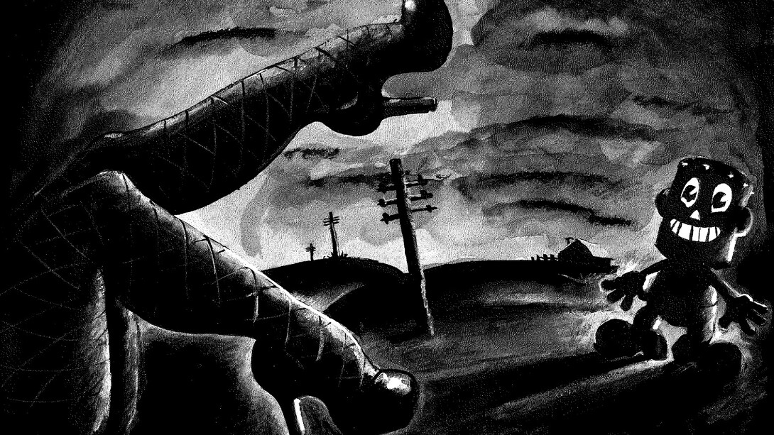 Winshluss, Monsieur Ferraille – Oh boy! What nice legs! (detail), 2003. Courtesy of Galerie Vallois