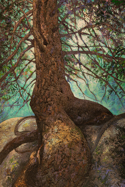 Joss Blanchard, Amazone- L'epicéa cavalier-Fontainebleau (détail). Avec l'aimable autorisation de la Galerie Schortgen