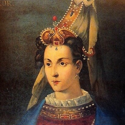 Ignoto, "Rossa Solymanni Uxor", Ritratto di Roxelana, XVIII secolo circa. Palazzo Topkapı, Istanbul, Turchia