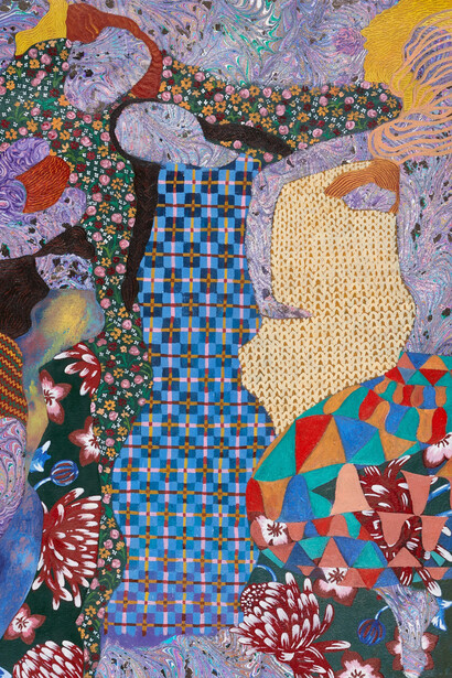 Dinorá Justice, Portrait 91, after Klimt (detail), 2025. Courtesy of Gallery NAGA