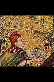 Ravenna, Sant'Apollinare, particolare del mosaico con i Re Magi