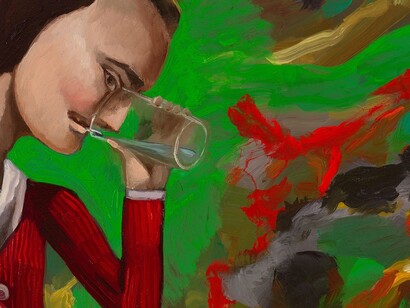 La obra de Dana Schutz se caracteriza por una figuración audaz y expresiva, un uso vibrante y a menudo no convencional del color, y una pincelada gestual que aporta dinamismo y energía a sus composiciones