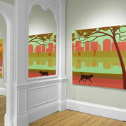 Alfie Caine, Rivers and rooftops, exhibition view. Courtesy of Massimo De Carlo Gallery