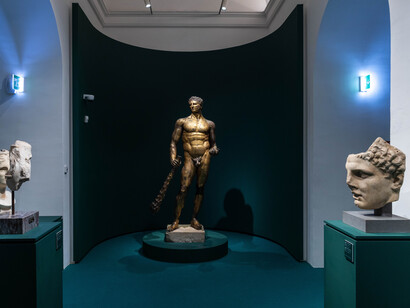 Grecia en Roma, vista de exhibición. Cortesía del Musei Capitolini