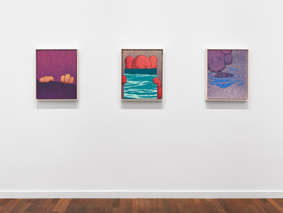 Kaws, Therapy, exhibition view. Courtesy of Galerie Max Hetzler