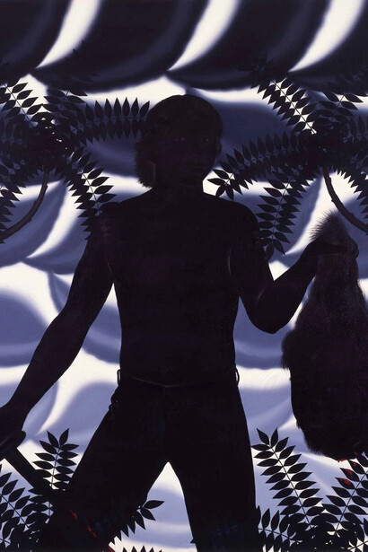 Roger Brown, Steve with the head of Goliath (detail), 1985. Courtesy of Museum of Contemporary Art Chicago