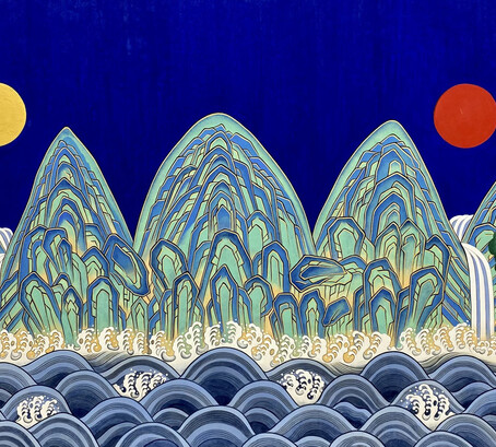 Kate Oh, The sun and moon and 5 peaks. Courtesy of Kate Oh Gallery