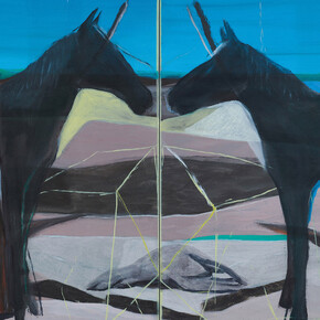 Marc Desgrandchamps, Un souvenir de Susan Rothenberg (detail), 2025. Courtesy of Galerie Lelong