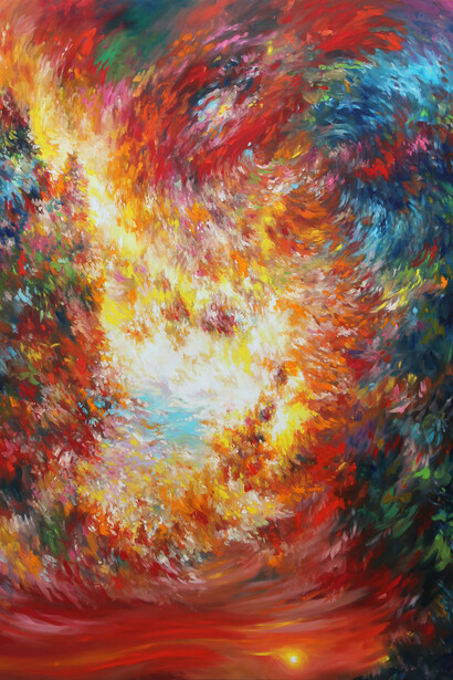 Le nove porte celesti -  olio su tela, 190x150 cm - 2012
