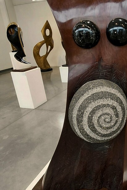 Domingo Ramos, detalle de "Principio vital", escultura