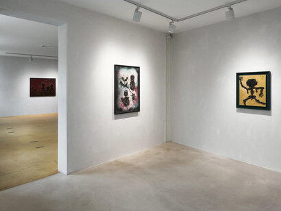 Piero Manzoni, L’invincibile Jean and early works 1956–1957, exhibition view. Courtesy of Hauser & Wirth